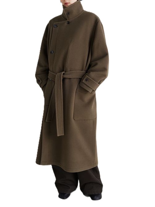WRAP COAT IN Double Wool Lemaire | CO1037 LF1116GR610 THYME